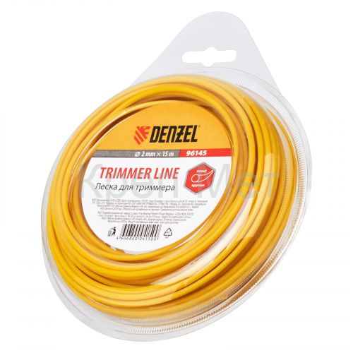 Леска для триммера круглая, 2 мм х 15 м Denzel