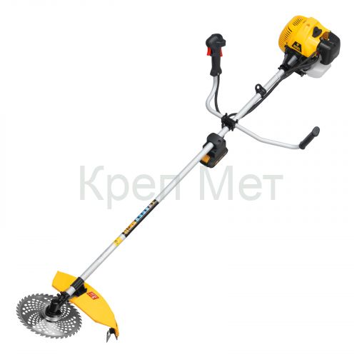 Триммер бензиновый DT-43E, 43 см3, неразъемная штанга, электростартер, состоит из 2 частей Denzel