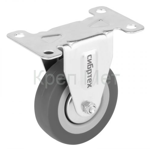 Колесо неповоротное D 75 мм, крепление  платформенное Сибртех