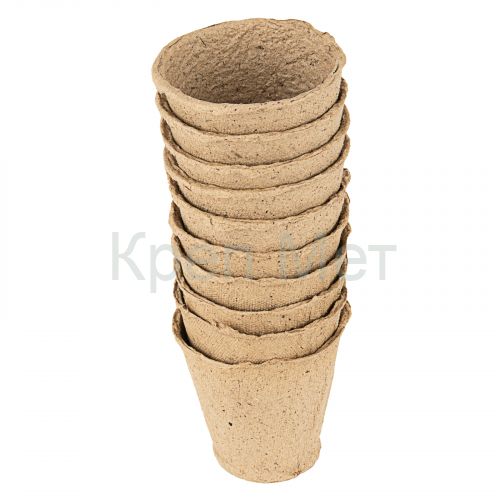 Горшочек для рассады, 80 х 80 мм, торфяной, 10 шт,