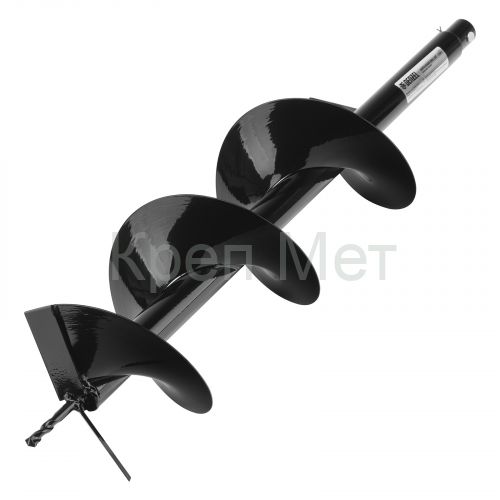 Шнек для грунта E-200, диаметр 200 мм, длина 800 мм,соединение 20 мм, несъемный нож Denzel