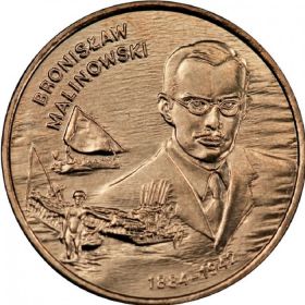 Бронислав Малиновский(1884-1942) 2 злотых Польша 2002