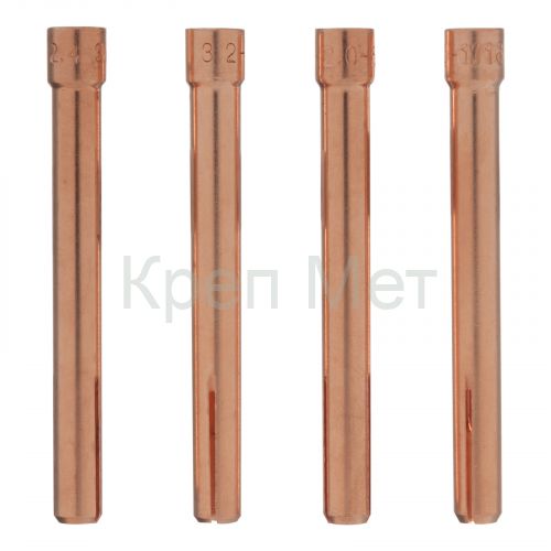 Набор цанг для электрода 1,6мм, 2,0мм, 2,4мм, 3,2 мм Denzel