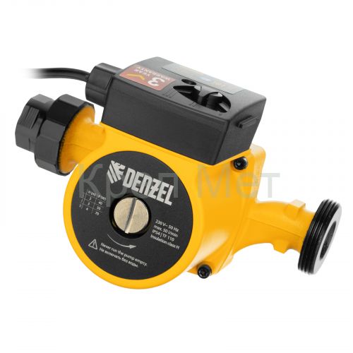 Циркуляционный насос CP25-4, напор 4 м, 50 л/мин, 1 м кабель, монт. длина 180 мм Denzel