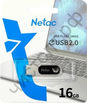 флэш-карта Netac 16GB U278  чёрный/серебро