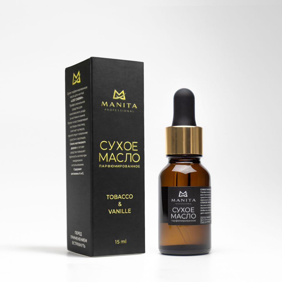 Масло для кутикулы MANITA PROFESSIONAL сухое парфюмированное TOBACCO & VANILLE 15