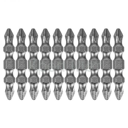 Бита двухсторонняя, PH2-PH2 х 45 мм, сталь S2, 10 шт. Denzel
