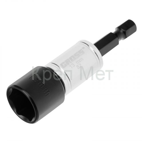 Бита с торцевой головкой, магнит. Nut-Driver, 13 мм, S2 Gross