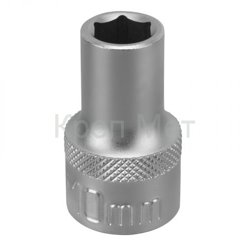 Головка торцевая, 10 мм, шестигранная, CrV, под квадрат 1/2 Stels