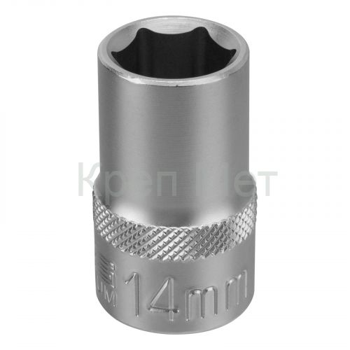 Головка торцевая, 14 мм, шестигранная, CrV, под квадрат 1/2 Stels