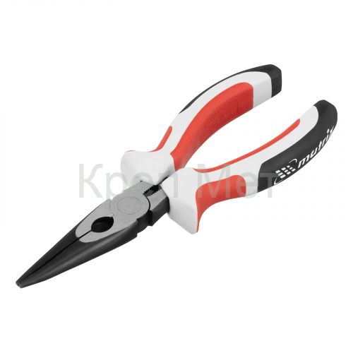 Длинногубцы прямые Premium, 160 мм, трехкомпонентные рукоятки Matrix