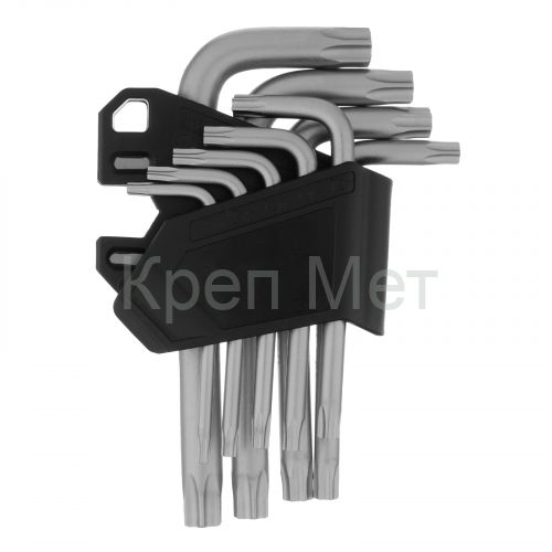 Набор ключей имбусовых Torx-Tempered, TT10-50, CrV, 9 шт. Сибртех