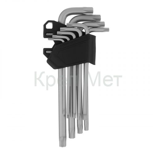 Набор ключей имбусовых Torx-Tempered, TT10-50, CrV, 9 шт., удлиненные Сибртех