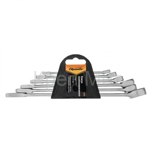 Набор ключей комбинированных, 6-17 мм, хромированные, 6 шт, Sparta