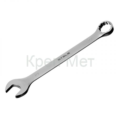 Ключ комбинированный, 21 мм, CrV, матовый хром Stels