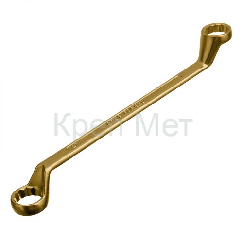 Ключ накидной, 24 х 27 мм, желтый цинк Сибртех