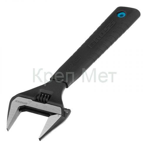 Ключ разводной, 200 мм, CrV, тонкие губки, защитные насадки Gross