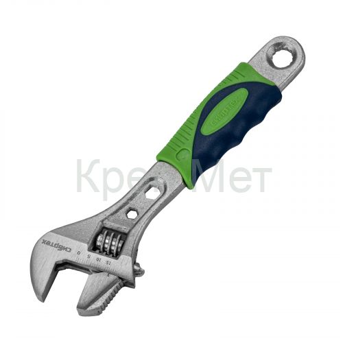 Ключ разводной, 150мм, переставная губка, 2-х комп. рукоятка Сибртех