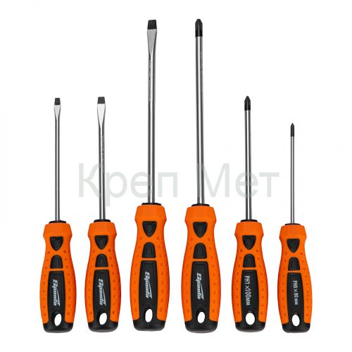 Набор отверток "Point", CrV, двухкомпонентные рукоятки, 6 шт, Sparta