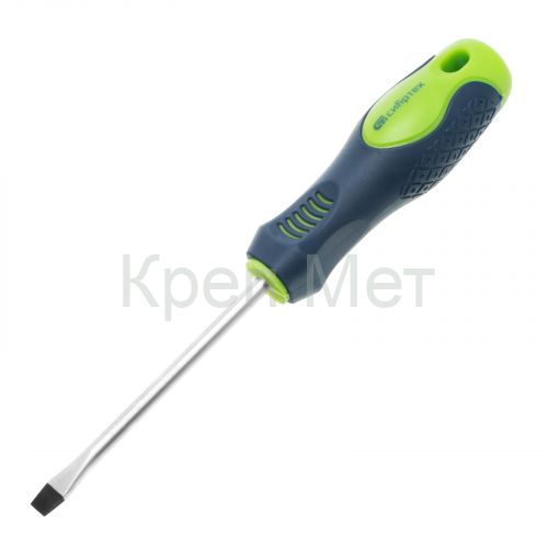 Отвертка, SL6 х 100 мм, CrV, двухкомпонентная рукоятка Сибртех