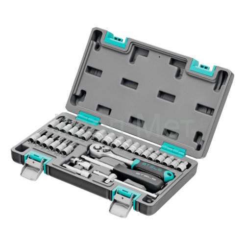 Набор инструментов, 1/4", CrV, пластиковый кейс 29 предметов Stels