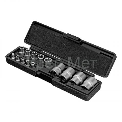 Набор головок Torx , 14 предметов, 1/4, 3/8, 1/2 Stels