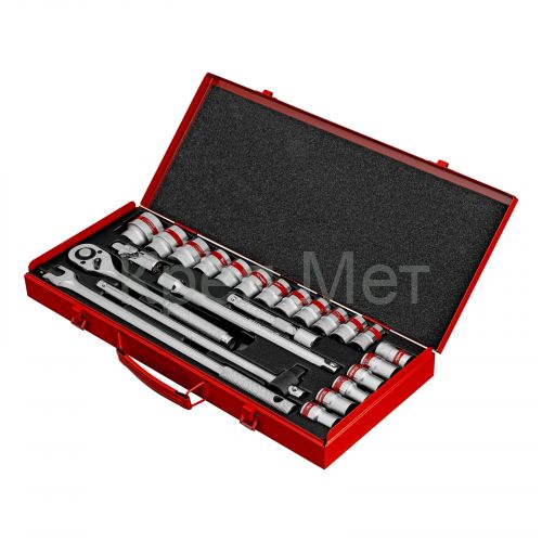 Набор торцевых головок с трещоткой 1/2", 24 предмета Matrix