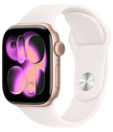 Apple Watch Series 11 Rose Gold Aluminium Light Blush Sport Band