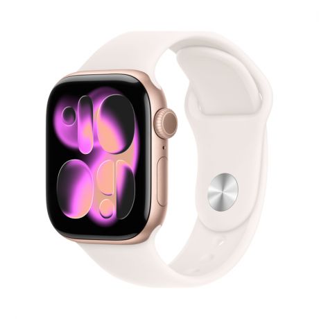 Apple Watch Series 11 Rose Gold Aluminium Light Blush Sport Band