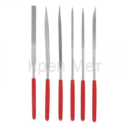 Набор надфилей алмазных, 140 х 50 х 3 мм, 6 шт Matrix