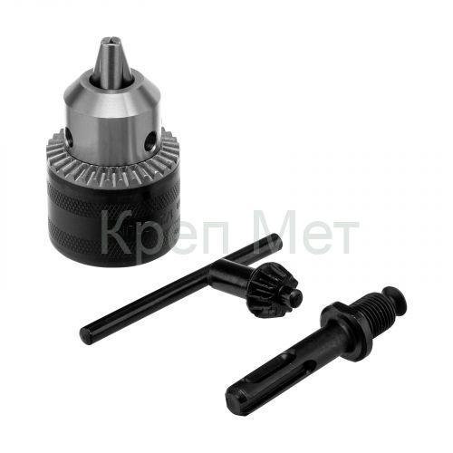 Патрон для дрели ключевой, 1.5-13 мм, 1/2, адаптер SDS Plus Сибртех