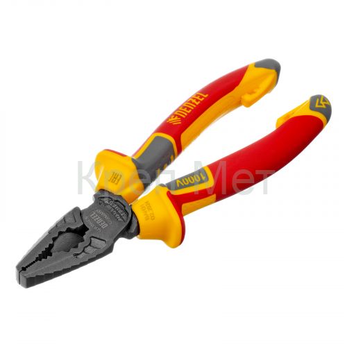 Плоскогубцы комбинированные, диэлектрические трехкомпонентные рукоятки до 1000 В, 165 мм Denzel