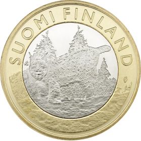 Рысь .Провинция Хяме. 5 евро Финляндия 2015