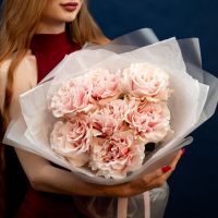 7 французских роз (сорт Пинк Мондиаль)