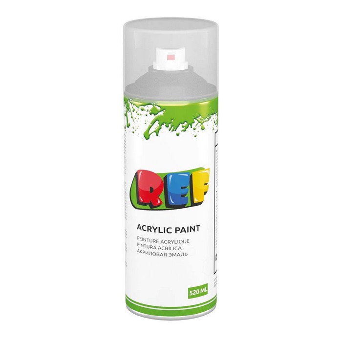 REF ACRYLIC PAINT Акриловая эмаль, цвет черный матовый, аэрозоль, объем 520мл.