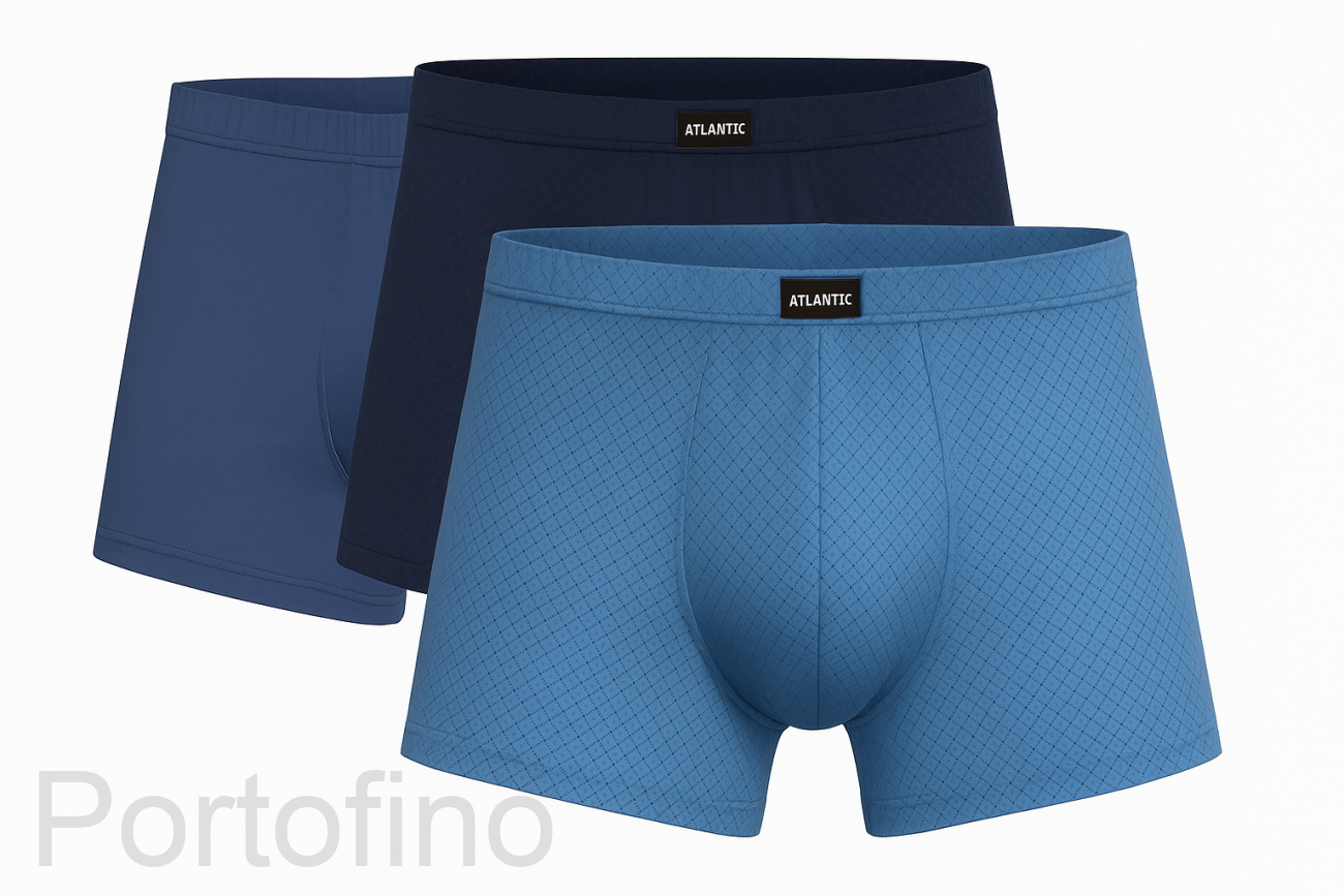 3MH-212 Трусы шорты мужские Small Check Atlantic - набор 3 штуки