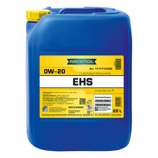 Ravenol EHS 0W-20, 20л