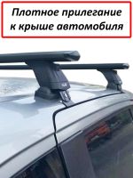 Багажник на крышу Honda Freed / Honda Freed Spike (2008-2016), Lux, черные крыловидные дуги