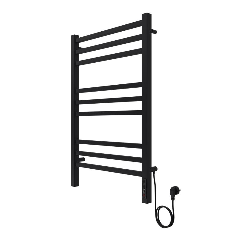 Полотенцесушитель электрический AZARIO ANCONA 500/800 квадрат, 9 секций, черный AZ71858B