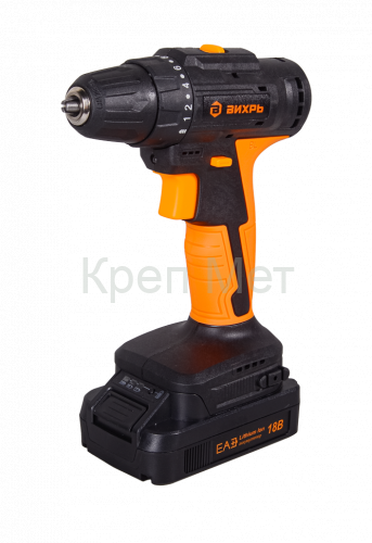 Дрель-шуруповерт Вихрь ДА-18Л-2К/Б (2,0 А/ч) (бесщеточный двигатель)