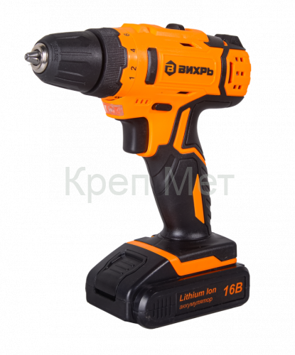 Дрель-шуруповерт Вихрь ДА-16Л-2КА с набором оснастки 65 предметов