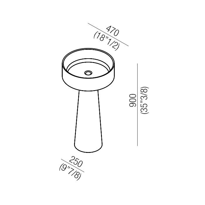 Напольная раковина Agape Bjhon ACER1081MMC 47x47 см ФОТО