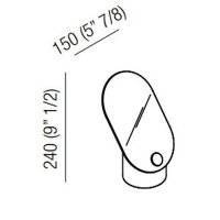 Косметическое зеркало настольное Agape Constellation ACOM0300NM 15x24 см схема 2