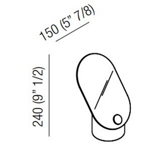 Косметическое зеркало настольное Agape Constellation ACOM0300NM 15x24 см схема 2