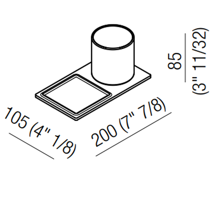 Полка для ванной подвесная Agape Dot line ADTL0471Z 20x10,5x8,5 см ФОТО