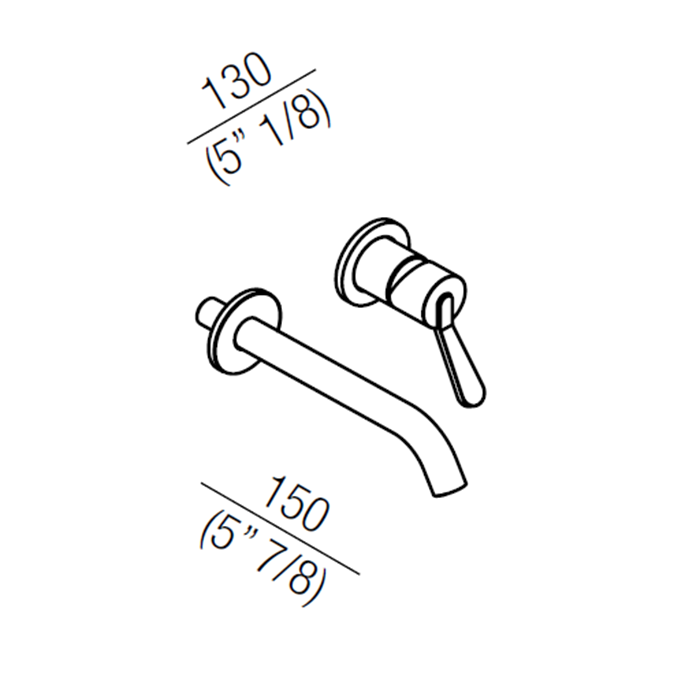 Смеситель для раковины Agape Fez 2 AFEZ011 встраиваемый ФОТО