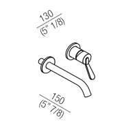 Смеситель для раковины Agape Fez 2 AFEZ011 встраиваемый схема 2