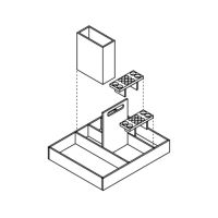 Контейнер настольный Agape Puzzle ALEG523GR схема 2 Контейнер настольный Agape Puzzle ALEG523GR схема 2