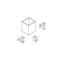 Контейнер настольный Agape Puzzle ALEG527GR 15,2x14,2x15 см схема 2 Контейнер настольный Agape Puzzle ALEG527GR 15,2x14,2x15 см схема 2