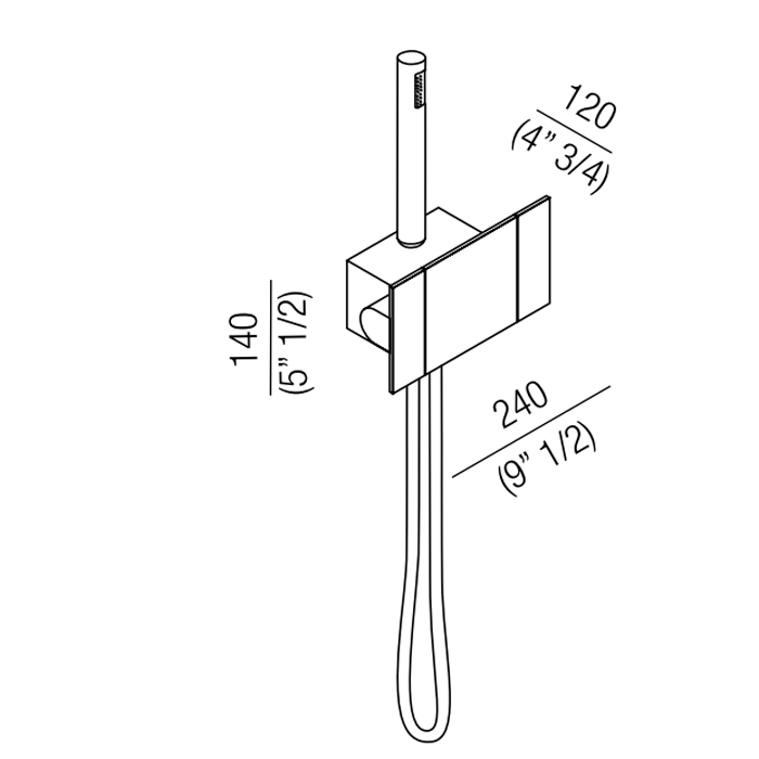 Смеситель Для ванны Agape Sen Настенный (внешний) ФОТО